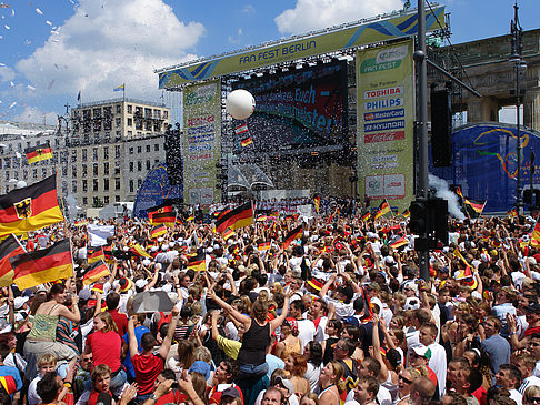 Leinwand und Fans Fotos